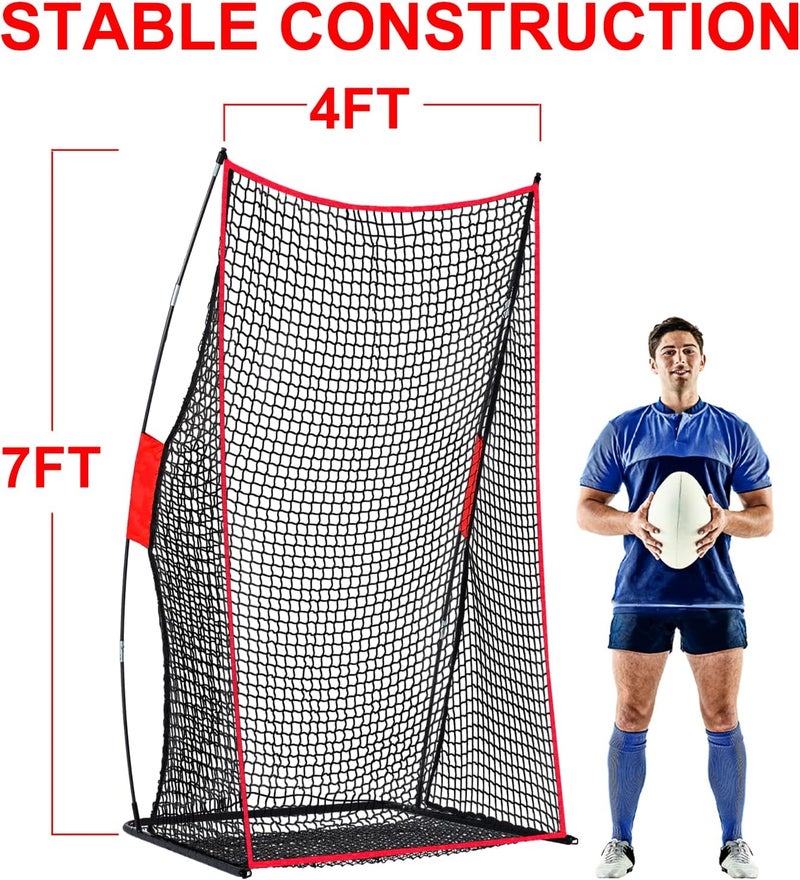 Sharellon Football Kicking Net - Heavy Duty Portable Kicking Goal Cage with Bag - 4x7FT Professional Trainer for Coaches Youth Indoor & Outdoor Games - Image 2